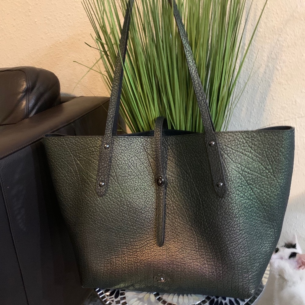 Coach Hologram Irridescent Polished Pebble Market